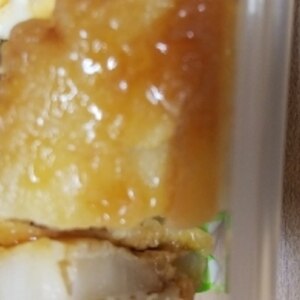 餃子のたねで蓮根の甘辛はさみ焼き